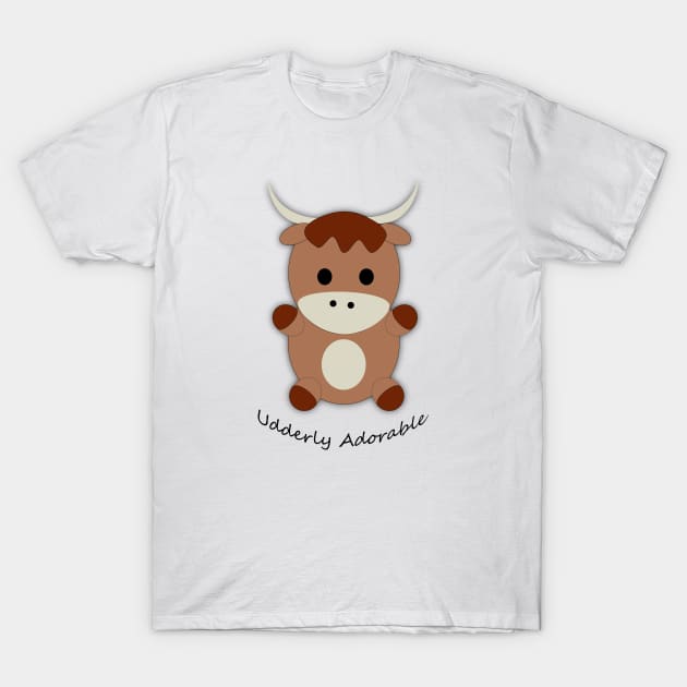Udderly Adorable Cow T-Shirt by Hedgie Designs